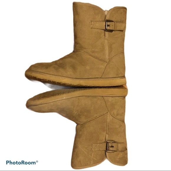 Gap sherpa lined tan ankle boots. - Picture 1 of 10